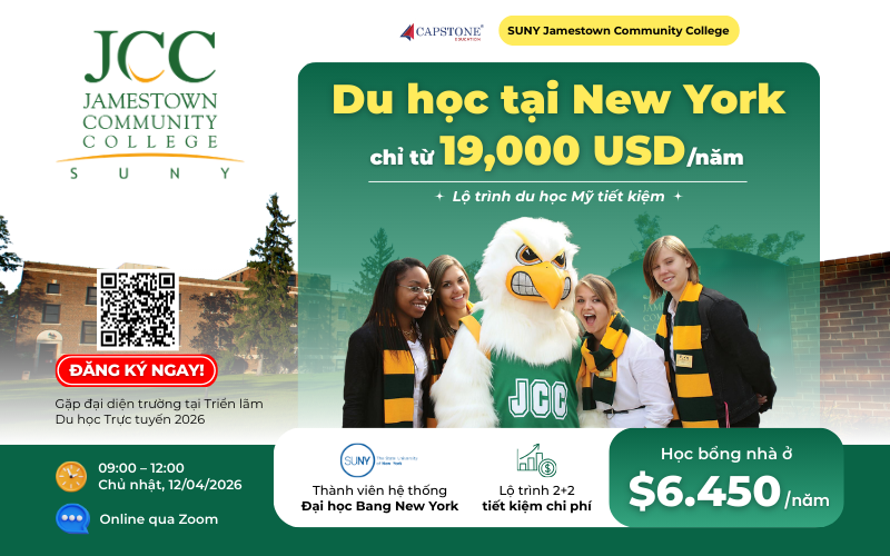 Khám phá SUNY Jamestown Community College tại Triển lãm Du học Trực tuyến 2026